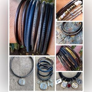 Grace & Heart Brown Leather Wrap Bracelet/Necklace